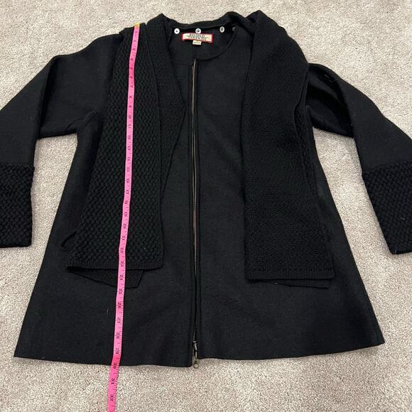 Beyond Threads Womens Alpaca Wool Black Full Zip Coat Size Small Great Condition - Picture 8 of 9